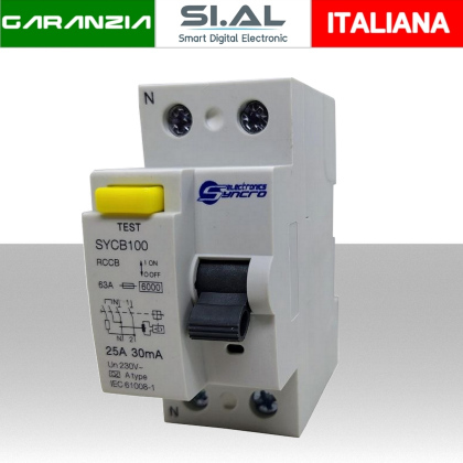 interruttore differenziale puro da 25 Ampere 60211