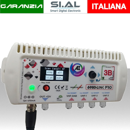 Centralina TV 4 Ingressi programmabile da Display | 6981-LINK PRO 