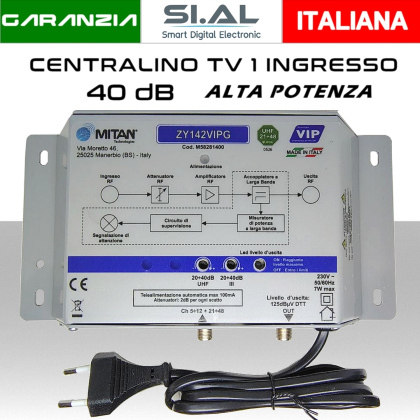 Centralino TV di Potenza Mitan ZY142VIPG 40dB 125dBµV