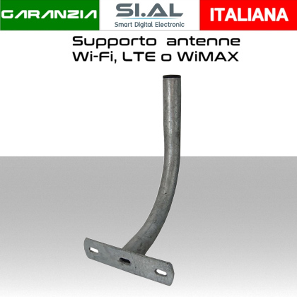 Supporto 90° per Antenne WIFI-LTE-WIMAX  zincatura a Fuoco