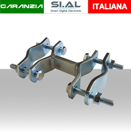 Cavallotto a 8 con distanziatore 6.5 cm Palo-Palo Ø 30-60mm ZN1151
