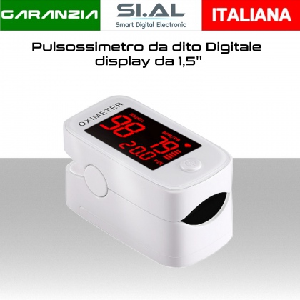 Pulsiossimetro da dito con display per misurazione ossigeno nel sangue