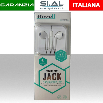 mim32-816 auricolare stereo con microfono 3.5mm