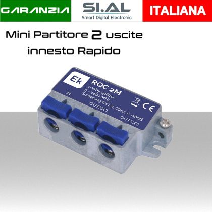 Mini partitore a morsetto 2 vie