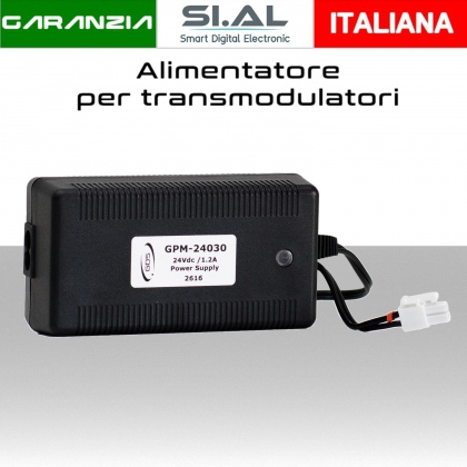 Alimentatore per transmodulatori GDS massimo 2 collegati  24v  1,2A