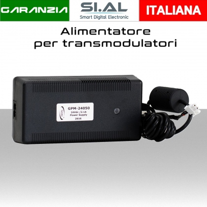 Alimentatore per transmodulatori GDS massimo 3 collegati 24v 2,1A