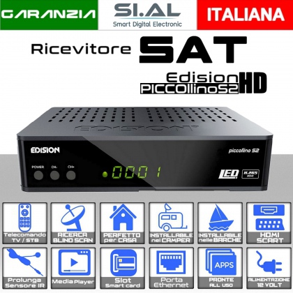 SAT Decoder EDISION PICCOLLINO S2 TV SAT senza card inclusa 