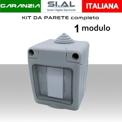 Contenitore stagno con interruttore e presa Schuko 10/16A IP55